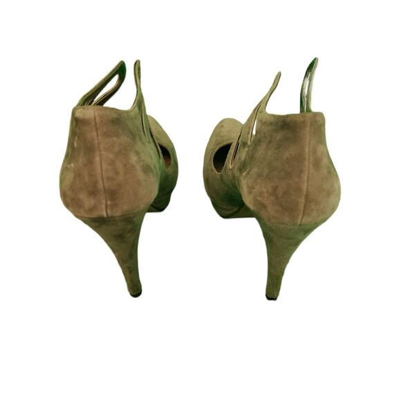 Pura Lopez Strappy Suede Leather Heels Pumps Platform Stiletto Heels Gray Sz 38 - Picture 4 of 7